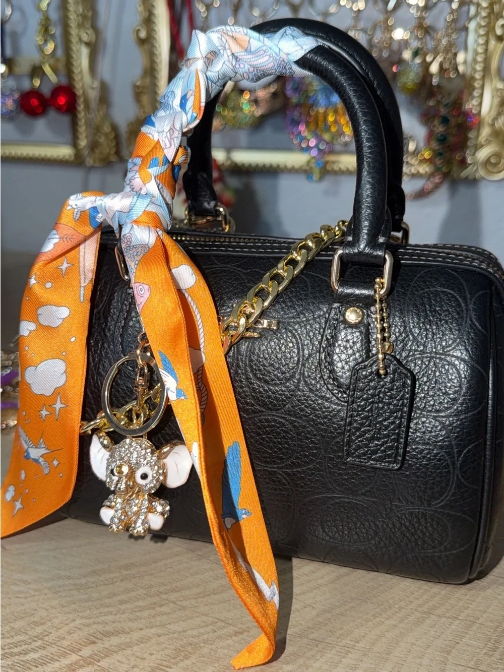 Twilly and Bag Charm